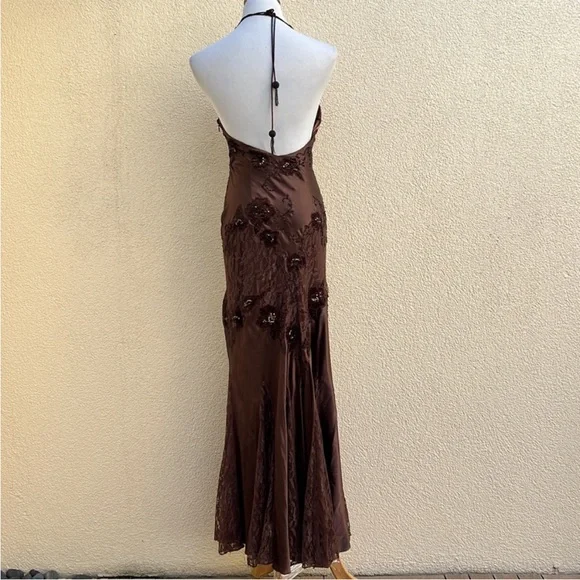 Vintage 90’s 100% Silk Beaded Dress Vintage Beaded Dress Lace Dress Silk Prom - Picture 9 of 17